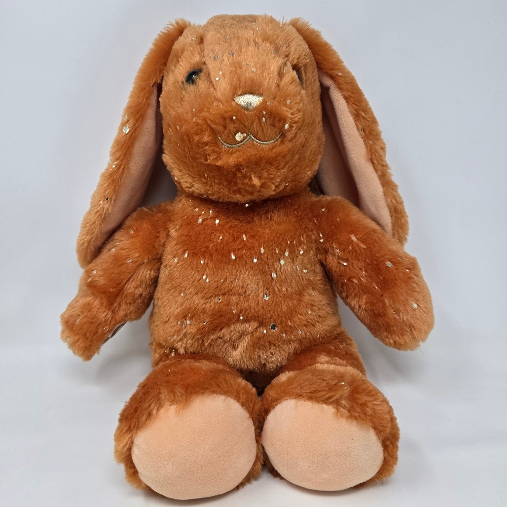 Build a Bear Workshop Pumpkin Spice Sparkle Pawlette Bunny Rabbit Plush Stuffed‎